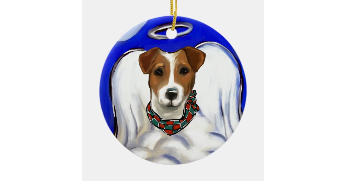 Jack Russell Terrier Angel Ceramic Ornament | Zazzle.com