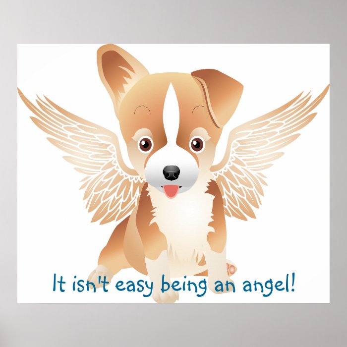 Jack Russell Terrier Angel Dog Gift Poster