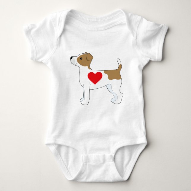 Jack Russell Terrier Baby Bodysuit (Front)