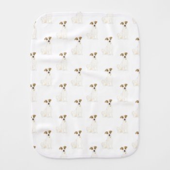 Jack Russell Terrier Baby Burp Cloth by ThePrintsPrincess at Zazzle