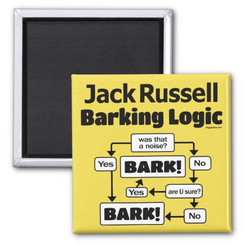 Jack Russell Terrier Barking Logic Magnet