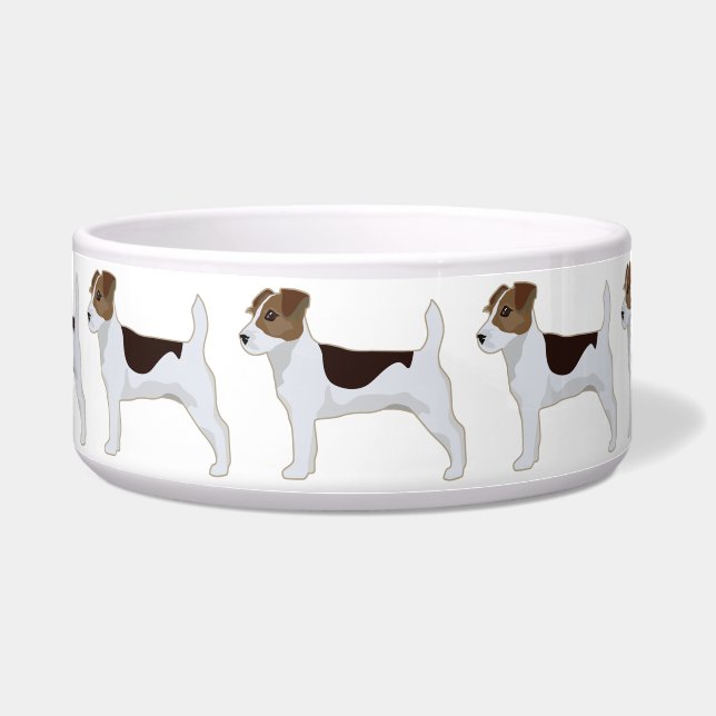 Jack Russell Terrier Basic Breed Illustration Bowl (Front)