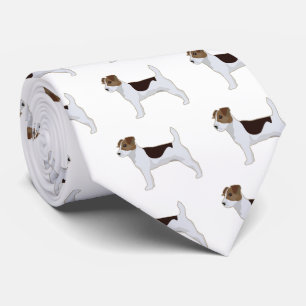 Jack Russell Terrier Basic Breed Illustration Neck Tie