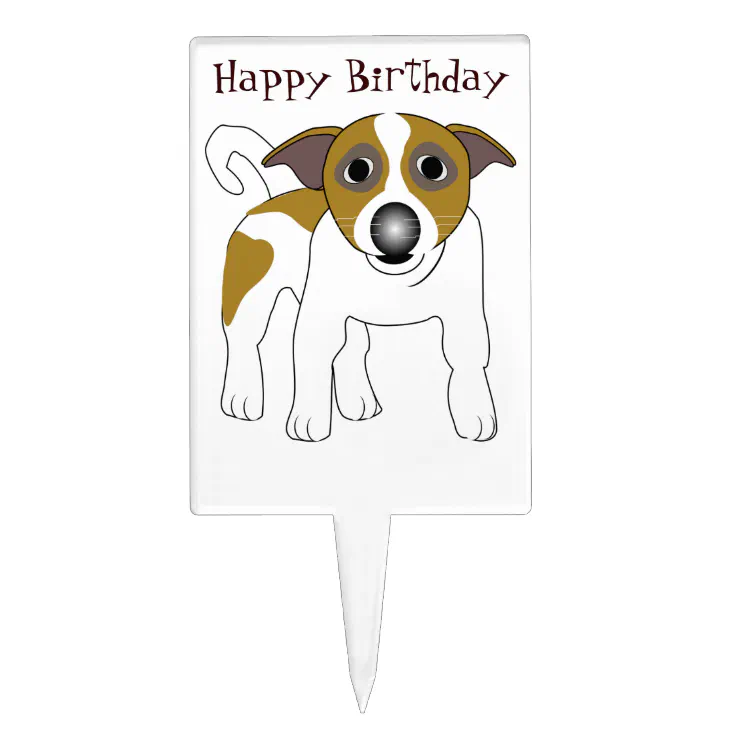 Jack Russell Terrier Birthday Cake Topper Zazzle