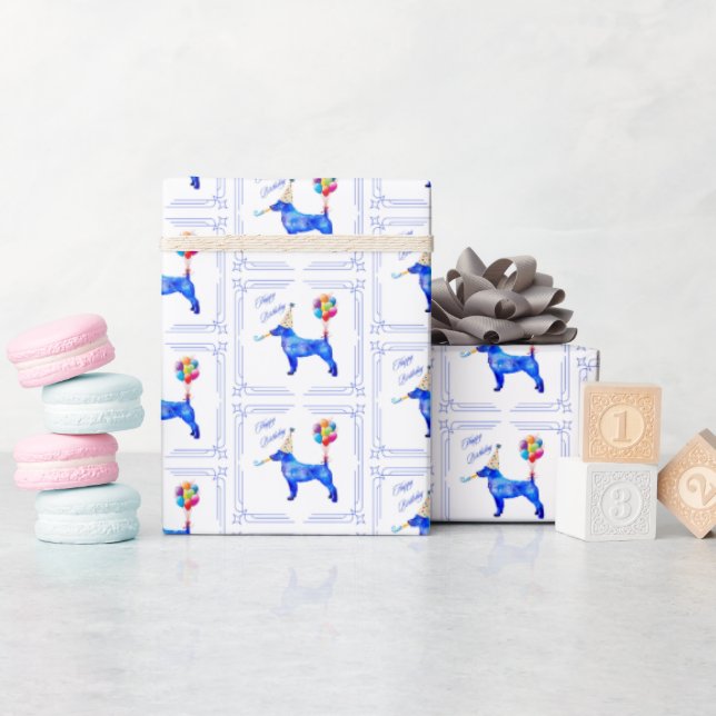 Jack Russell Terrier Birthday Wrapping Paper (Baby Shower)