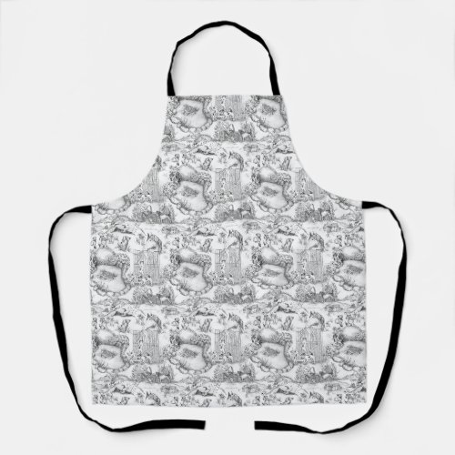 JACK RUSSELL Terrier Black Toile Apron