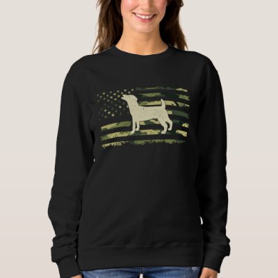 Jack Russell Terrier  Camouflage  American Flag Sweatshirt
