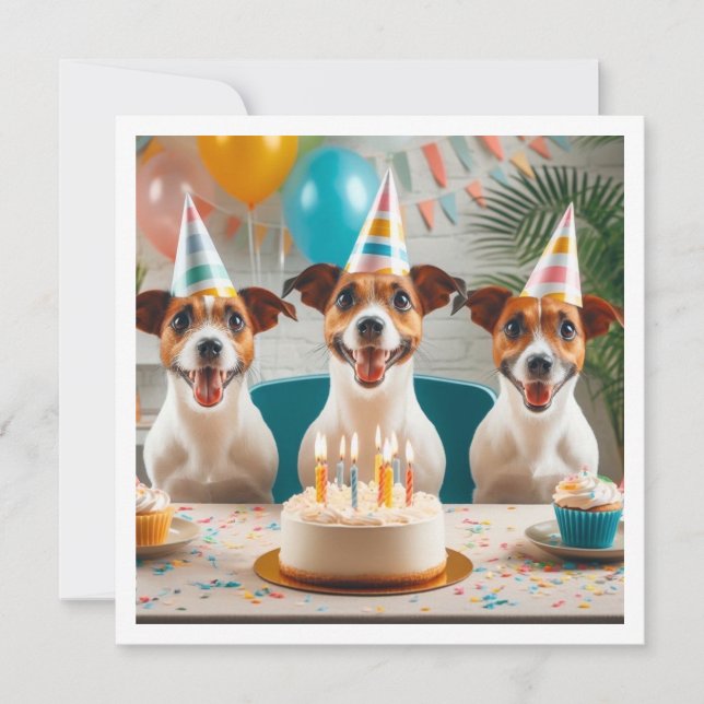 Jack Russell Terrier card, Jack Russell Terrier Invitation (Front)
