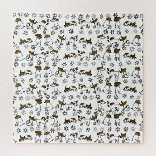 Jack Russell Terrier Cartoon Difficult Jigsaw Puzzle