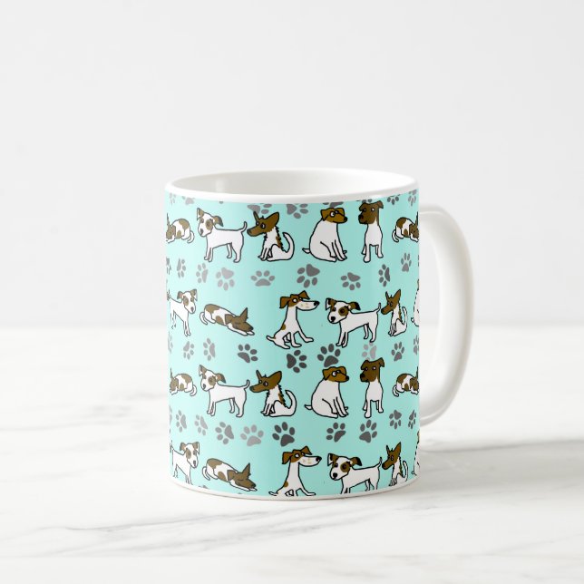 Jack Russell Terrier Cartoon Mug (Front Right)