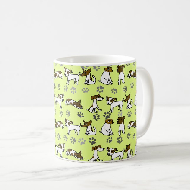 Jack Russell Terrier Cartoon Mug (Front Right)