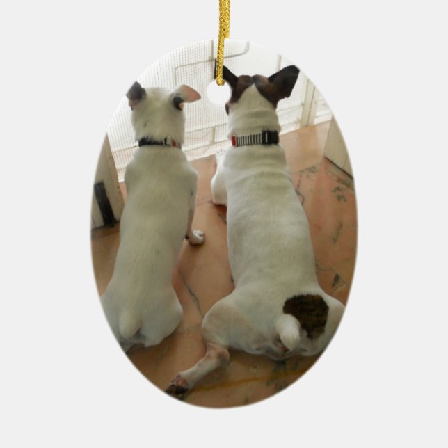 Jack Russell Terrier Ceramic Ornament (Front)