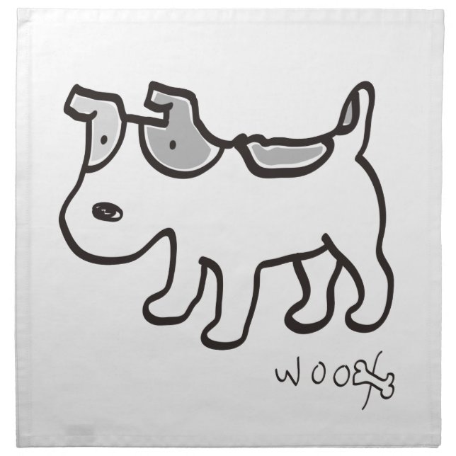 Jack Russell Terrier Chiro Cloth Napkin (Front)