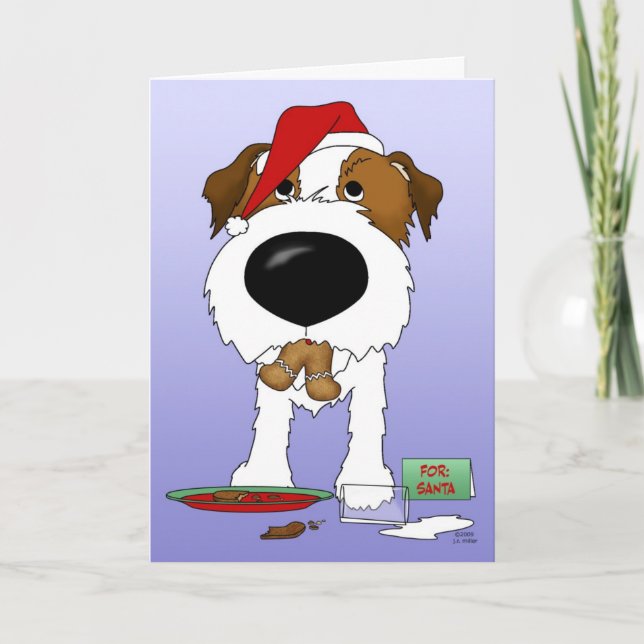 Jack Russell Terrier Christmas Holiday Card (Front)
