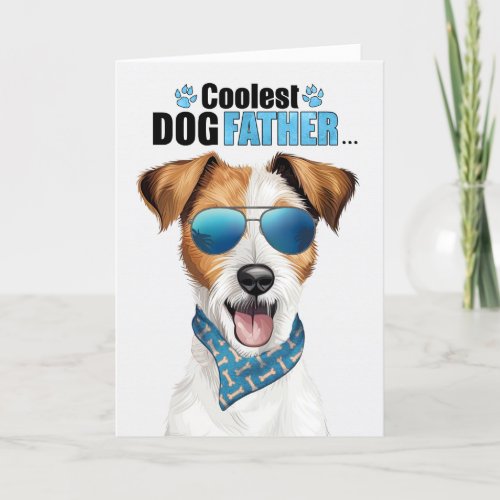 Jack Russell Terrier Coolest Dad Fathers Day Holiday Card