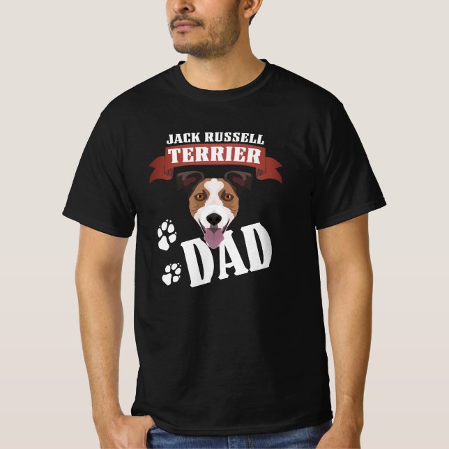 Jack Russell Terrier Dad, Dog Dad T-Shirt (Front)