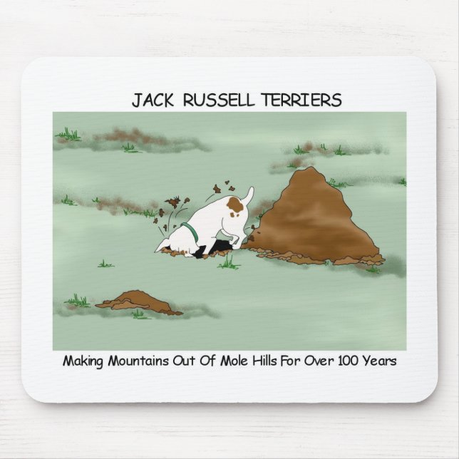 Jack Russell Terrier Digging Mousepad (Front)