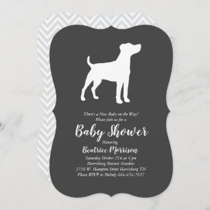 Jack Russell Terrier Dog Baby Shower Invitation