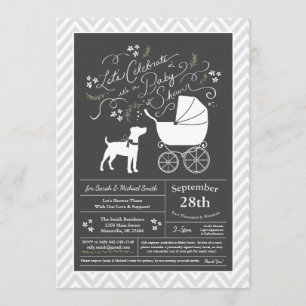 Jack Russell Terrier Dog Baby Shower Invitation