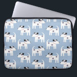 Jack Russell Terrier Dog Blue Laptop Sleeve<br><div class="desc">A cute but feisty Jack Russell Terrier dog pattern on a blue background.  These lovely little pups are also known as Parson Russell Terriers.</div>