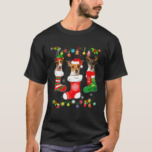 Jack Russell Terrier Dog Christmas Light Puppy Dog T-Shirt