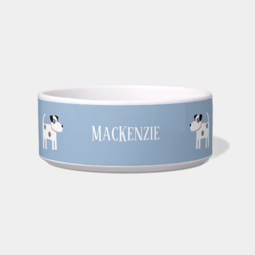 Jack Russell Terrier Dog Custom Name Bowl