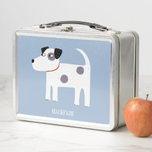 Jack Russell Terrier Dog Custom Name Metal Lunch Box