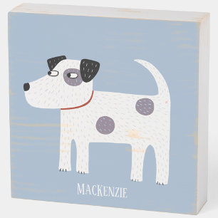 Jack Russell Terrier Dog Custom Name Wooden Box Sign