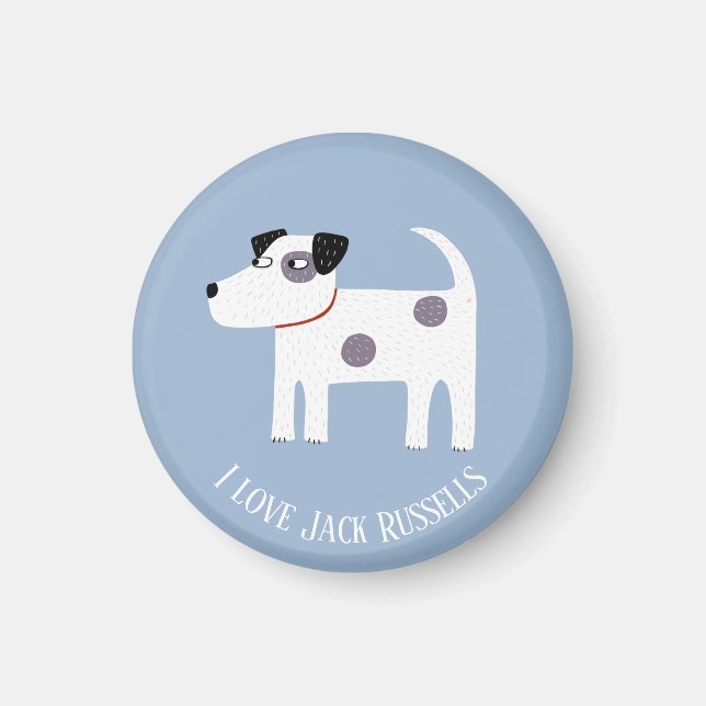Jack Russell Terrier Dog Custom Text Magnet (Front)