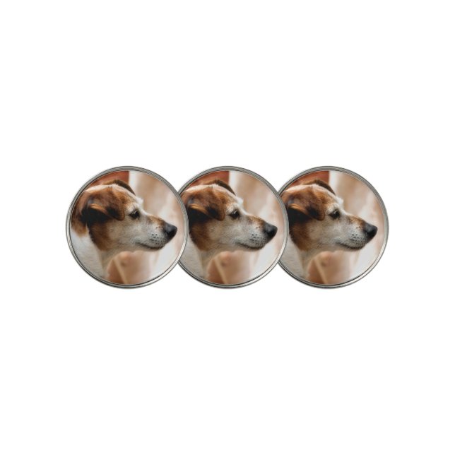 JACK RUSSELL TERRIER DOG GOLF BALL MARKER (3 Up)