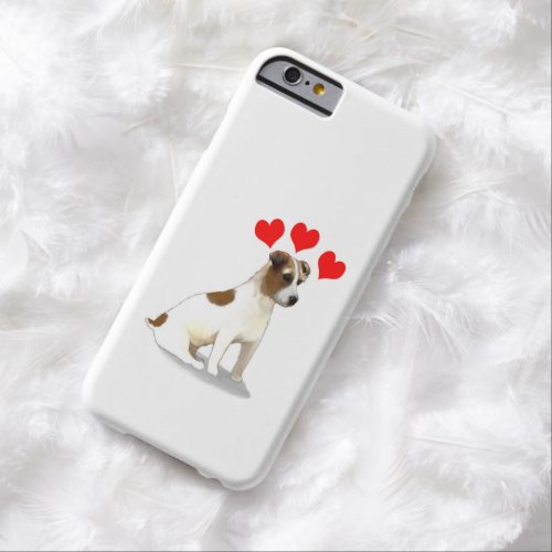 Jack Russell Terrier Dog Hearts Barely There iPhone 6 Case