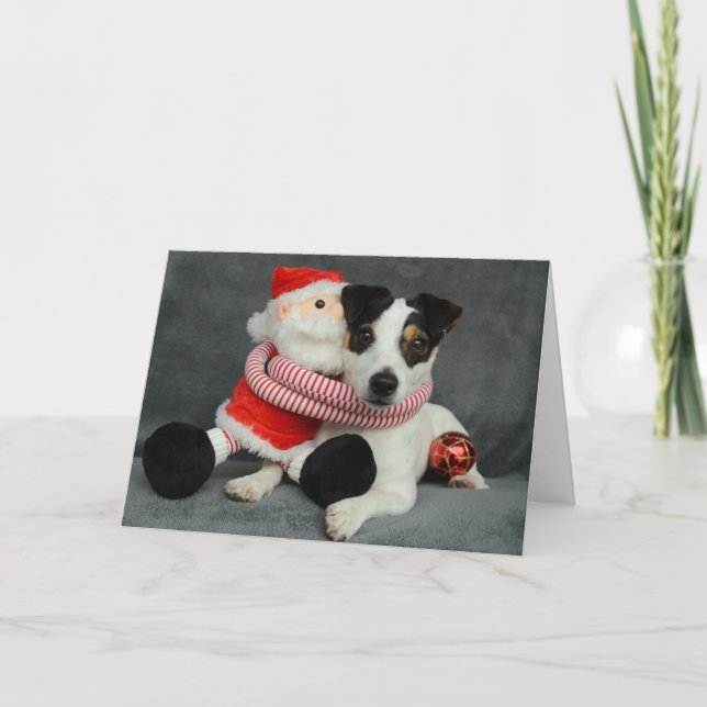 Jack Russell Terrier Dog Holiday Card (Front)