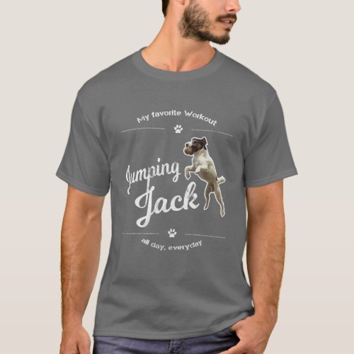 Jack Russell Terrier Dog Jumping Jack Tee Funny Gi