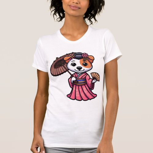 Jack Russell Terrier Dog Kimono T_Shirt