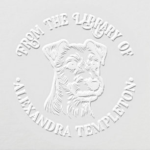 Jack Russell Terrier Dog Library Book Name Embosser