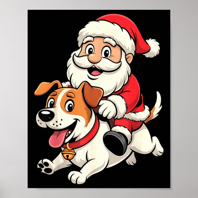 Jack Russell Terrier Dog Lover Kids Men Women Chri Poster (Front)