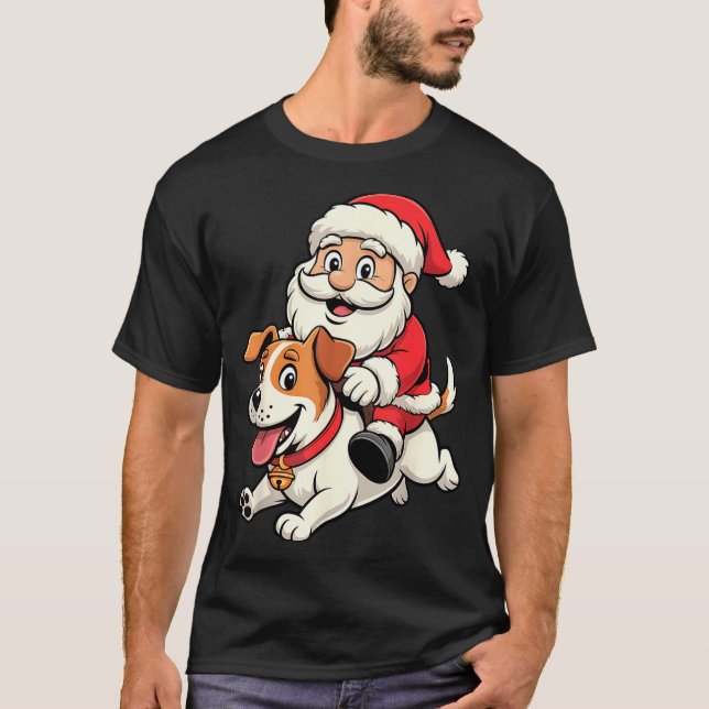 Jack Russell Terrier Dog Lover Kids Men Women Chri T-Shirt (Front)