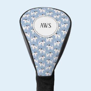 Jack Russell Terrier Dog Monogram Golf Head Cover