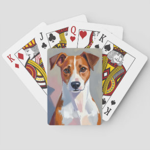 Jack Russell Terrier   Dog Painting Pet Poker Cards