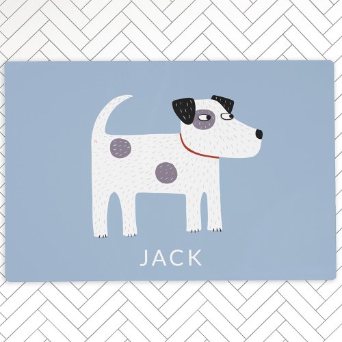 Jack Russell Terrier Dog Personalized Food Mat