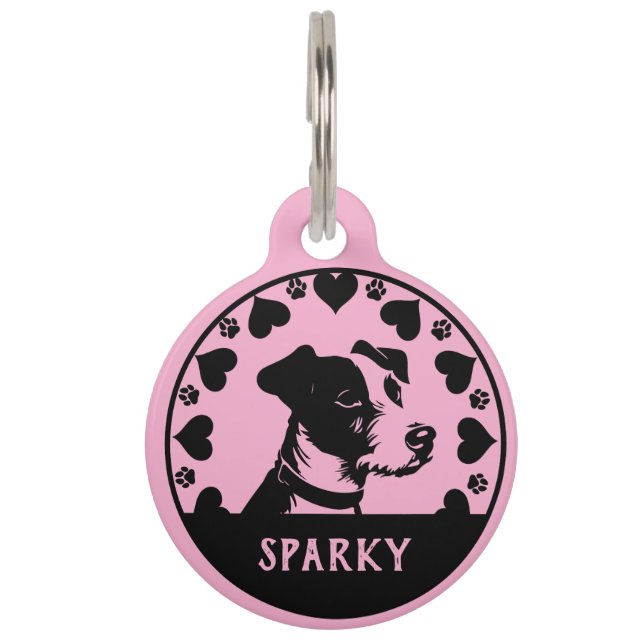Jack Russell Terrier Dog Pet ID Tag (Back)