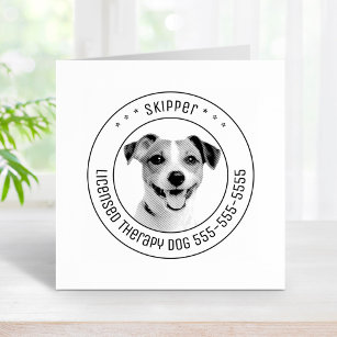 Jack Russell Terrier Dog Pet Photo Round Rubber Stamp