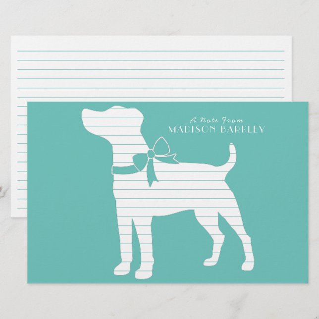 Jack Russell Terrier Dog Puppy Stationery (Front/Back)