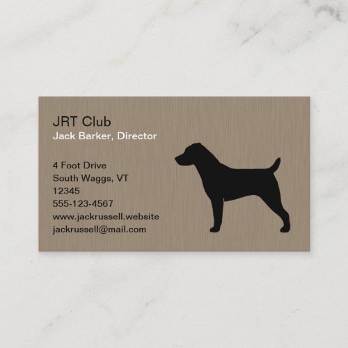 Jack Russell Terrier Dog Silhouette Business Card