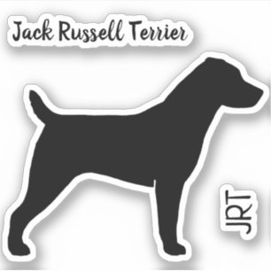 Jack Russell Terrier Dog Silhouette Vinyl Sticker