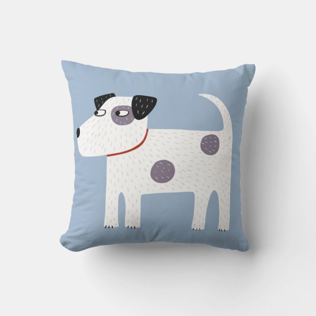 Jack Russell Terrier Dog Throw Pillow (Front)