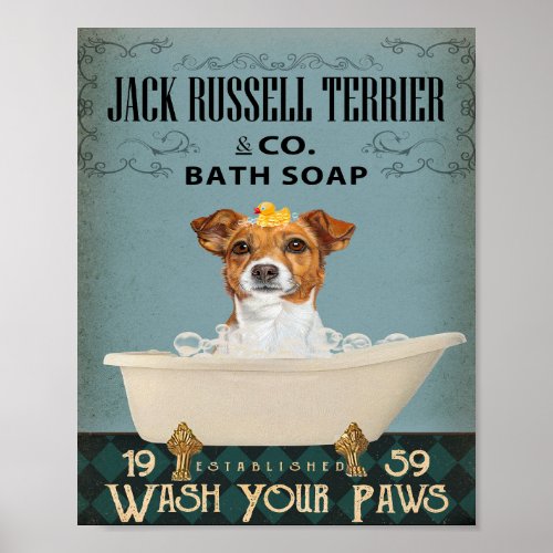 Jack Russell Terrier Dog Vintage Mom Funny Animals Poster