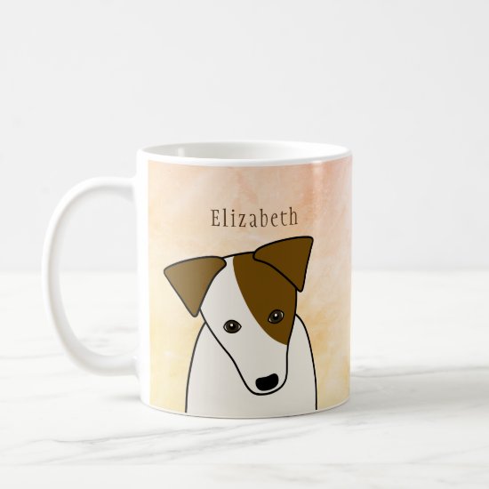 Jack Russell Terrier dog w head tilt personalized Coffee Mug