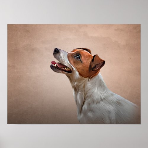 Jack Russell Terrier Drawing Poster