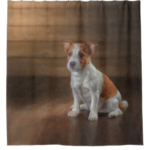 Jack Russell Terrier. Drawing Shower Curtain